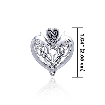 Joyous Heart Celtic Knotwork Sterling Silver Pendant By Courtney DavisTP3444